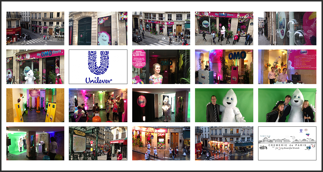 Cremerie de Paris hosting a Omo Unilever Pop Up Store